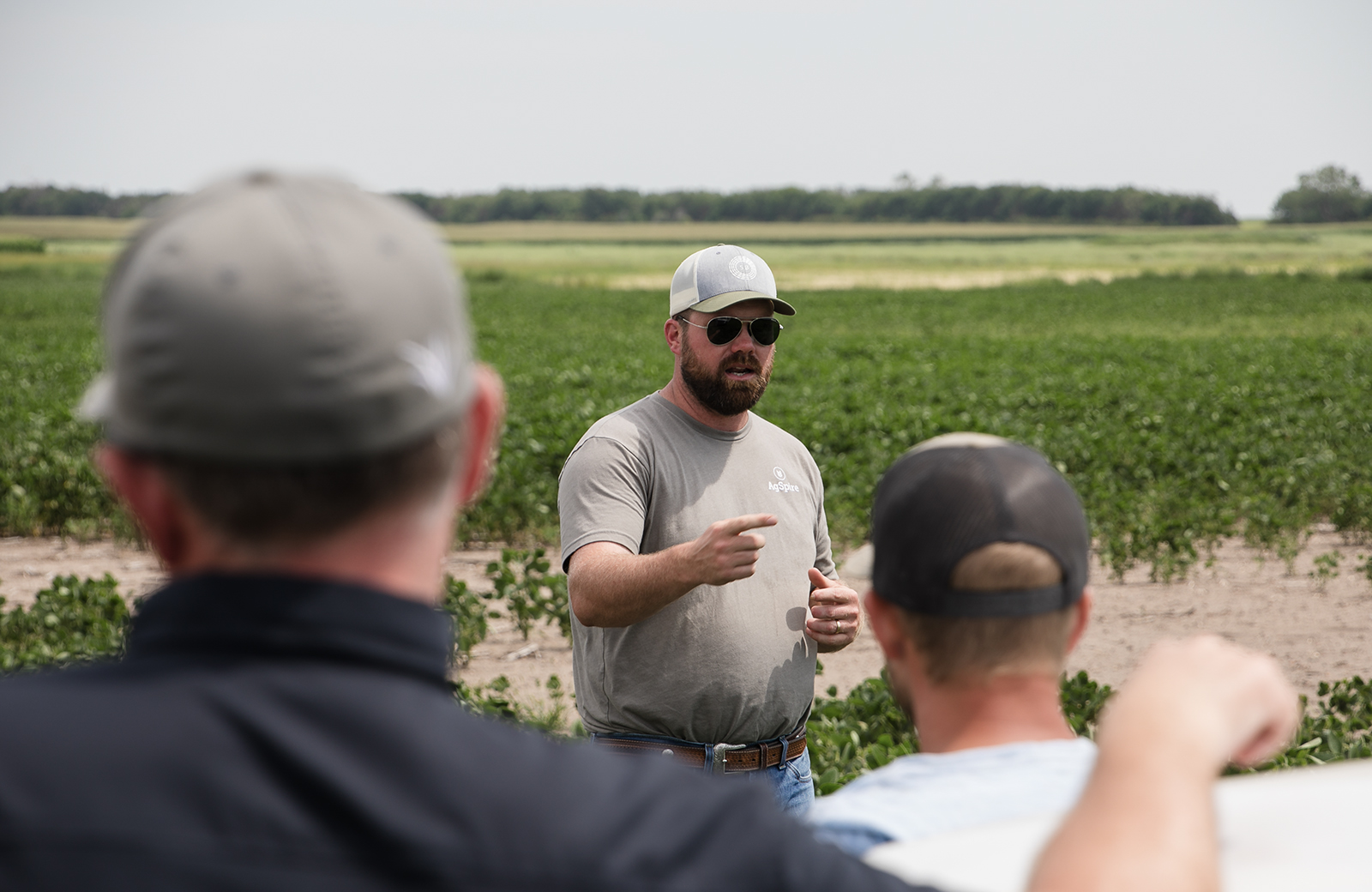 Jared Knock meets with farmers in South Dakota to talk about the benefits of sustainable practices and how programs can help producers invest in their land.